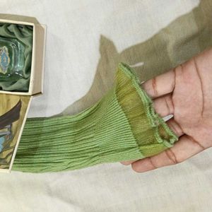 Green Ribbed Knit Top