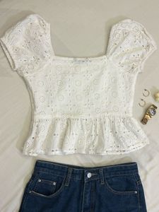 People Sweetheart Neck Cotton Top