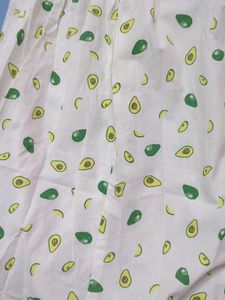 Super Cute Strappy White Dress With Avacado Print.