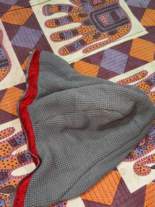 Red Long Jacket With Detachable Cap