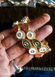 Gold Plated Bangles - Set of 2