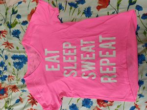 Pink &#39;Eat Sleep&#39; Graphic Tee
