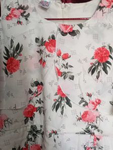 Floral Print Cold Shoulder Dress