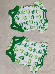 Set Of 2 - Mothercare Green Onesies