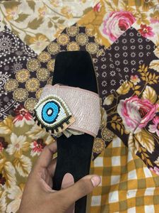 Evil Eye Beaded Slides