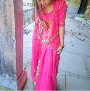 Elegant Hot Pink Rajputi Poshak