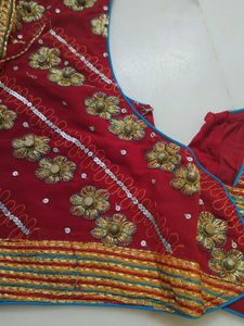 Bright Red Bridal Saree
