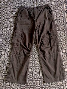 Y2K Brown Parachute Pants