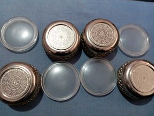 Silver Plated Bowls with Lids (Set of 4)