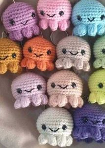 Cute Crochet Octopus Keychain