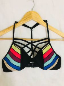 VS Rainbow Striped Bikini Top