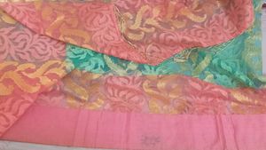 Elegant Saree - Mint &amp; Peach