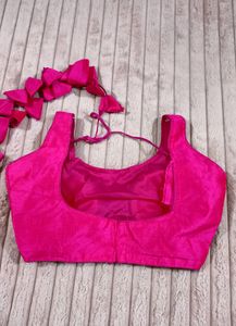 Deep Neck Sleeveless Blouse
