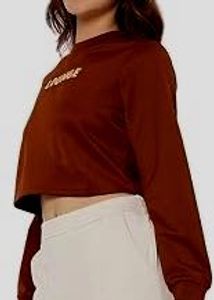 Brown 'I'm Future' Crop Top