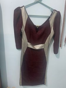 Maroon Bodycon Dress