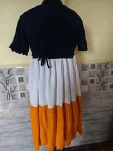 Cute Color Block Dress for Breast feeding Moms