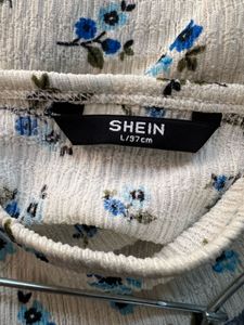 Shein Floral Print Square Neck Top