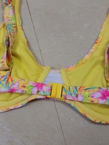 Bright Yellow Bikini Top Kum Bra