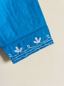 Blue Embroidered Kurta