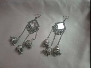 Oxidized Jhumka Earrings