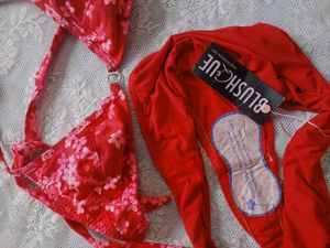 Red Floral Bikini Set