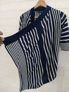 Stripped Viscose Open Shrug