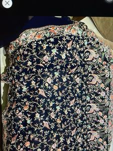 Embroidered Saree With Blouse Inside