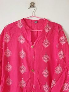 Pink Printed Kurta