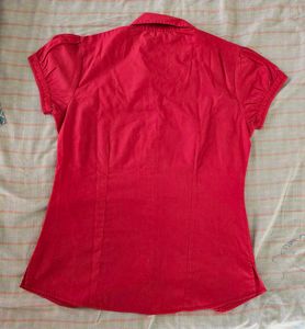 Westside Red Button down Top