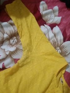 A One Kurti Yellow Colour