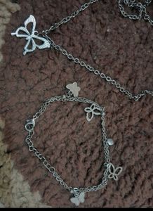 Butterfly Necklace &amp; Bracelet Set
