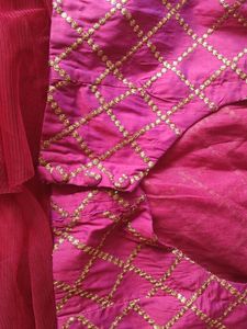 Frill Maroon Lehanga