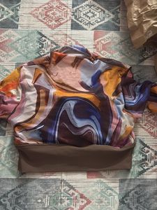 Abstract Print Long Sleeve Bodysuit