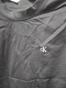 CK Black Mock Neck Tee