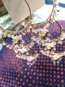 Boho Crystal Hoop Earrings