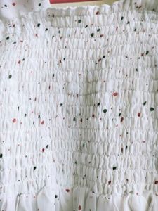 Sheer Polka Dot Puff Sleeve Dress