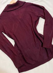 Y2k Burgundy Knit Cardigan A
