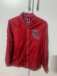 Red Varsity Bomber Jacket