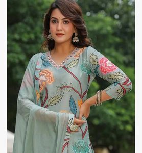 Printed Kurta With Pant and Dupatta