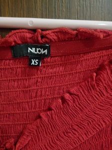 Red Off-Shoulder Short Dress