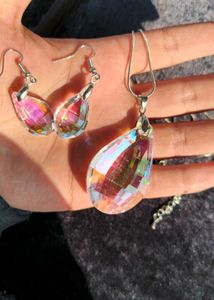 Iridescent Teardrop Jewelry Set