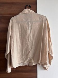 Beige Button-Down Shirt
