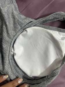 Gray Sports Bra