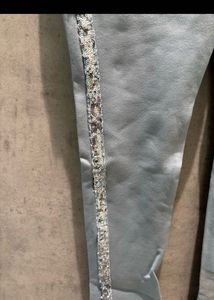 Blue Sequin Detail Trousers