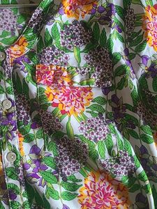 Haute Curry Floral Tunic Top Size L