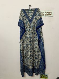 Bohemian Blue Print Kaftan Dress from Dubai🇦🇪
