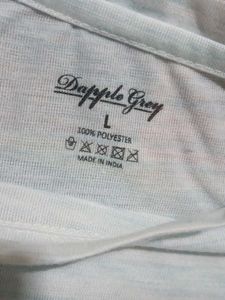 Half White With Mild BlueT-Shirt
