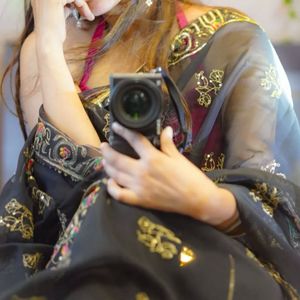 Embroidered Purple Dupatta