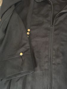 Elegant Black Zippered Abaya