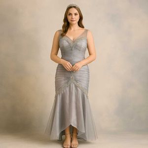 Elegant Grey Ethnic Gown